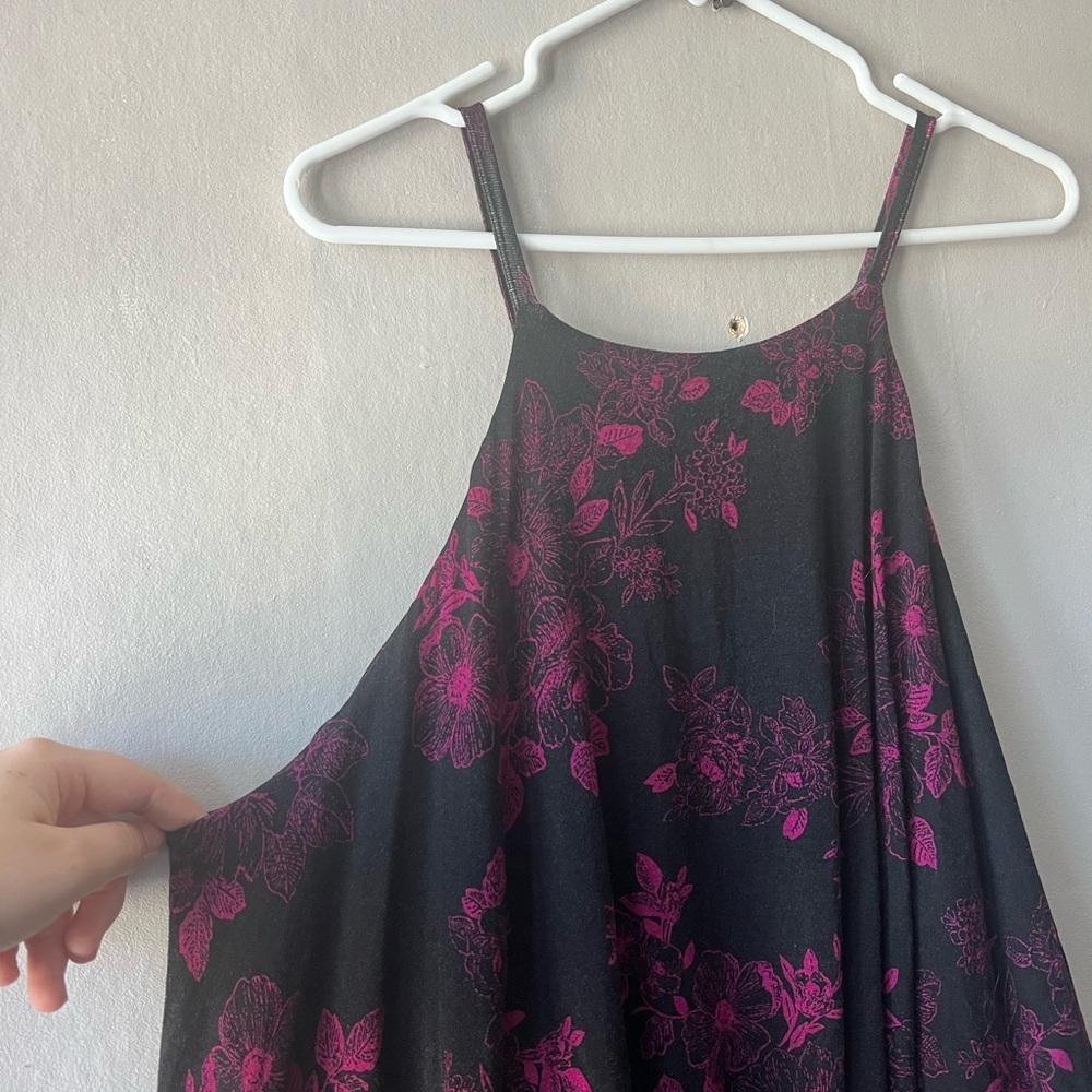 Torrid Stencil Flower Floral High Neck Jersey Maxi Dress Size 2X - Picture 7 of 9